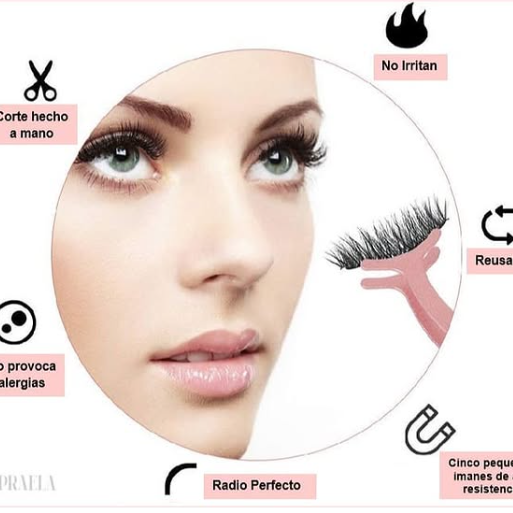 Pestañas Magnéticas Adhesivas 3 en 1